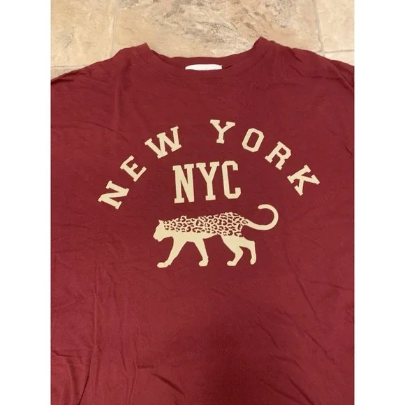 Treasure & Bond Shirt Women's XS Red New York Long Sleeve - Picture 3 of 6